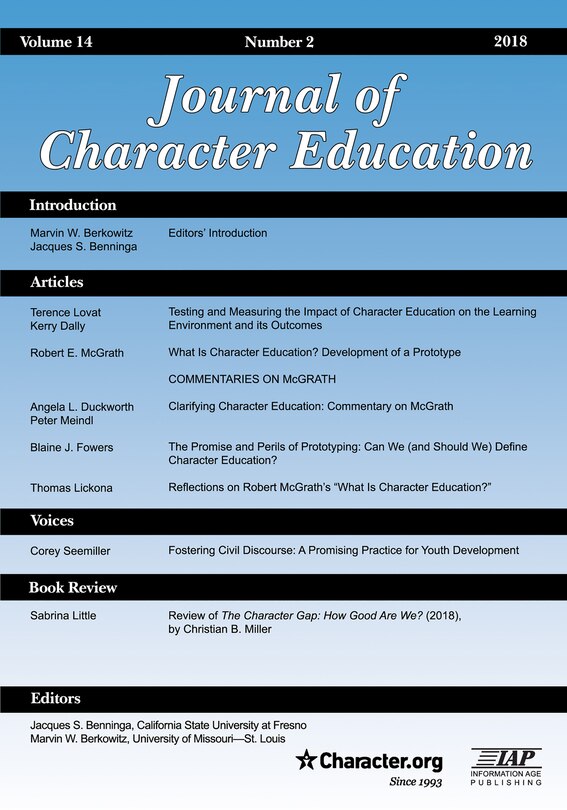 Front cover_Journal of Character Education Vol 14 Issue 2