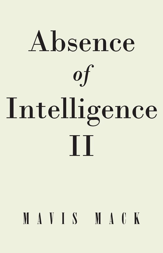 Front cover_Absence of Intelligence II
