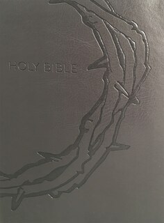 Kjv Sword Study Bible Personal Size Large Print Designer Charcoal Ultrasoft Crown Of Thorns Indexed