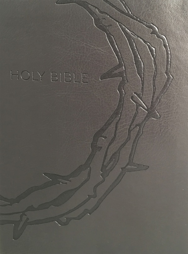 Kjv Sword Study Bible Personal Size Large Print Designer Charcoal Ultrasoft Crown Of Thorns Indexed