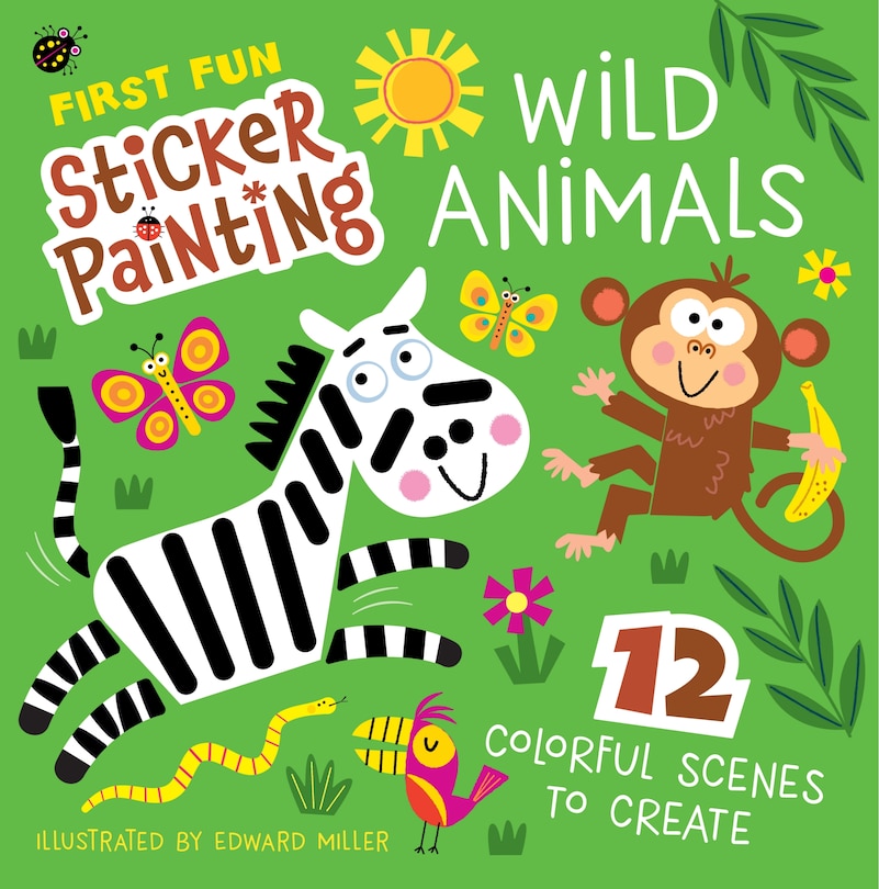 Front cover_First Fun Sticker Painting: Wild Animals