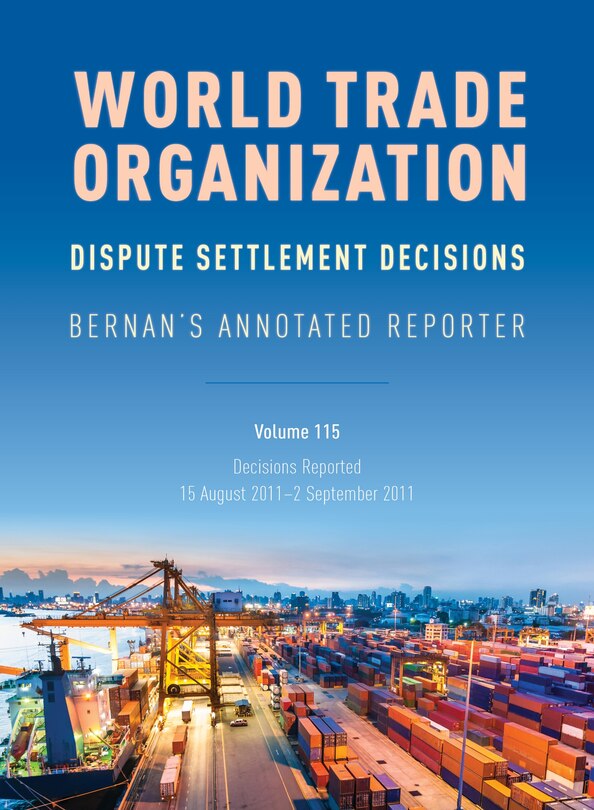 Couverture_WTO Dispute Settlement Decisions
