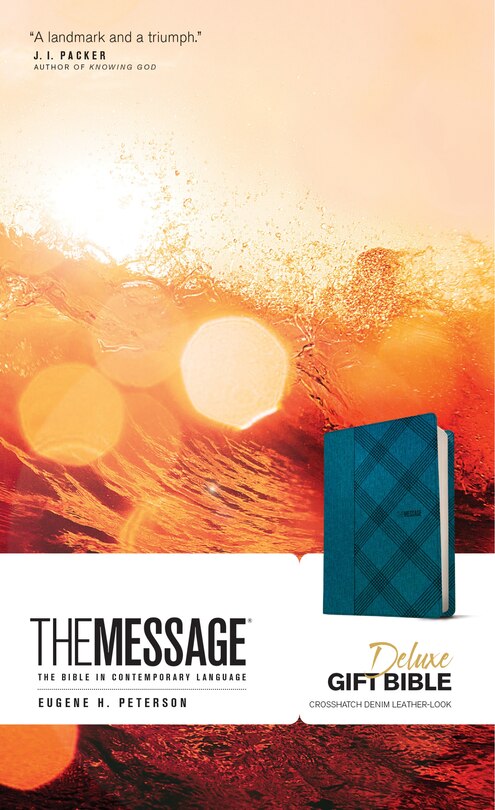 Couverture_The Message Deluxe Gift Bible (leather-look, Crosshatch Denim)