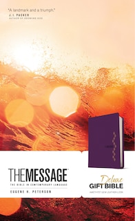 Front cover_The Message Deluxe Gift Bible (leather-look, Amethyst Gem)