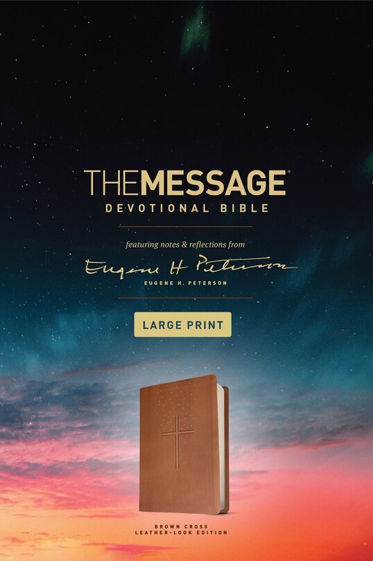 Couverture_The Message Devotional Bible, Large Print (Leather-Look, Brown)