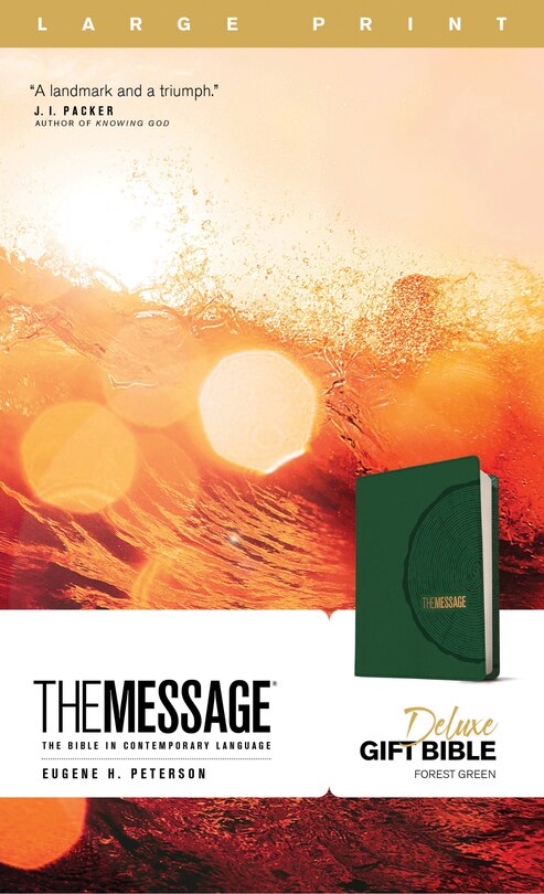 Couverture_The Message Deluxe Gift Bible, Large Print (Leather-Look, Forest Green)
