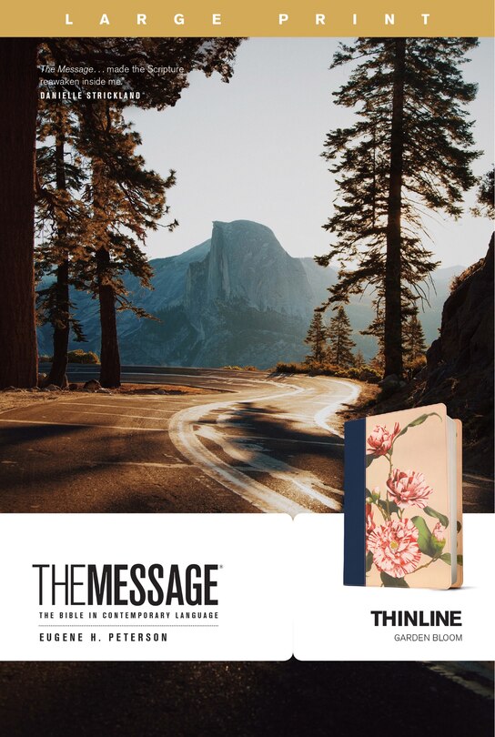 Front cover_The Message Thinline, Large Print (Leather-Look, Garden Bloom)