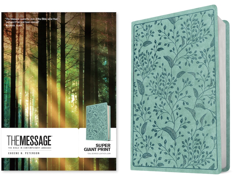 Couverture_The Message Super Giant Print (Leather-Look, Teal Berries)