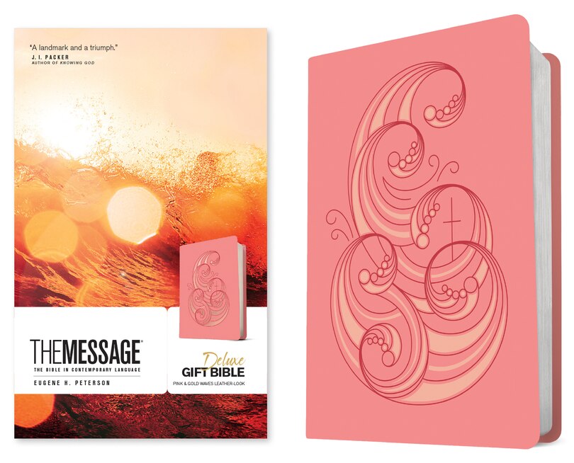 Couverture_The Message Deluxe Gift Bible (Leather-Look, Pink and Gold Waves)