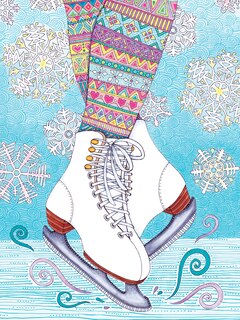 Front cover_Hello Angel Lined Journal Skates