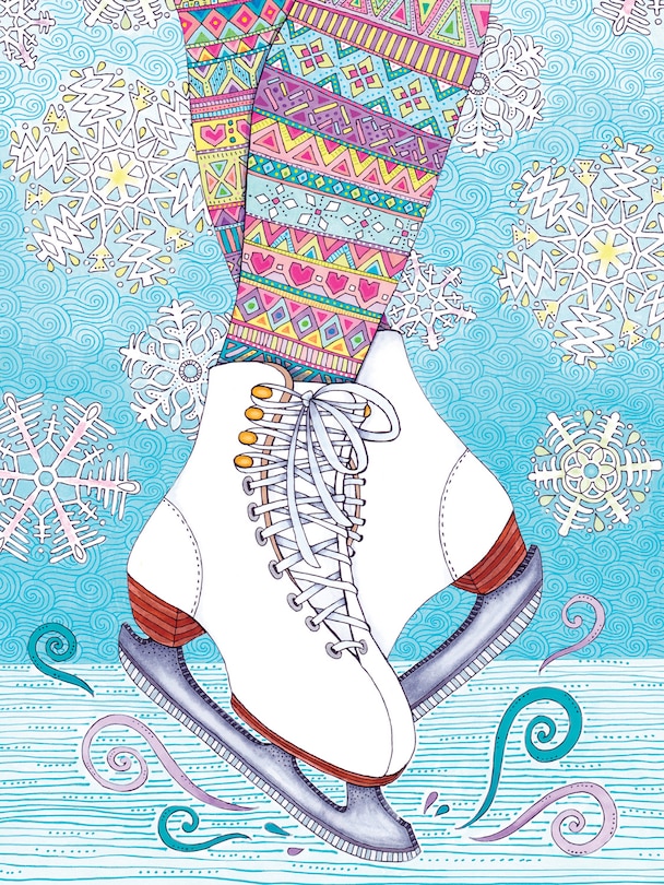 Front cover_Hello Angel Lined Journal Skates