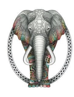Front cover_Tangleeasy Lined Journal Elephant