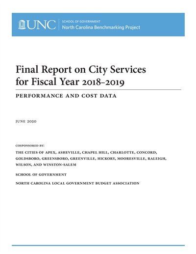 Front cover_Final Report On City Services For Fiscal Year 2018-2019