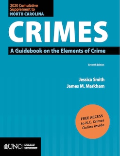 Front cover_2020 Cumulative Supplement To North Carolina Crimes