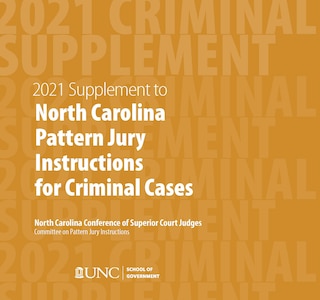 Couverture_June 2021 Supplement To North Carolina Pattern Jury Instructions For Criminal Cases