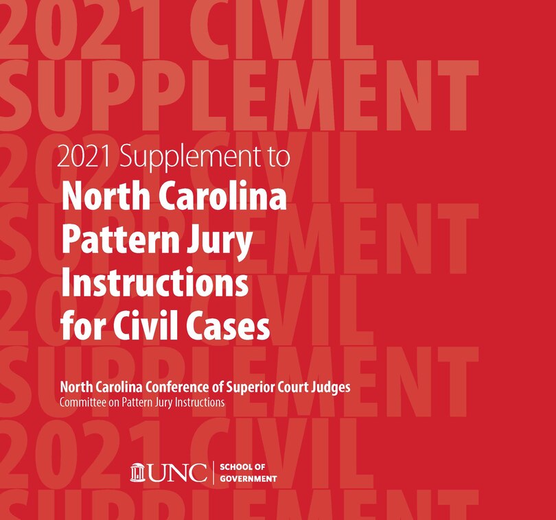 Couverture_June 2021 Supplement To North Carolina Pattern Jury Instructions For Civil Cases