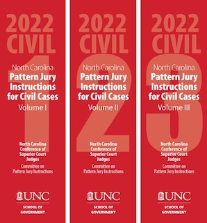 Couverture_North Carolina Pattern Jury Instructions For Civil Cases, 2021 Edition