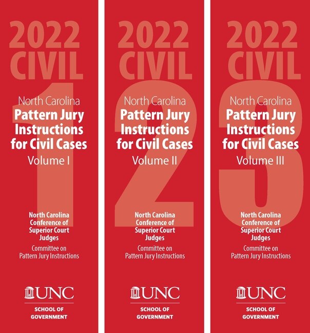 Couverture_North Carolina Pattern Jury Instructions For Civil Cases, 2021 Edition