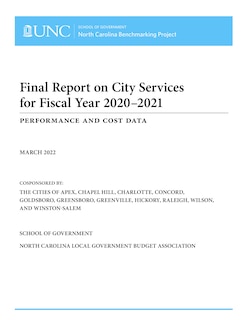 Couverture_Final Report on City Services for Fiscal Year 2020-2021