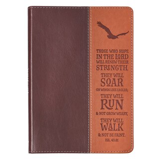 Front cover_Journal Classic Brown Two-tone Wings Like Eagles Isa. 40:31