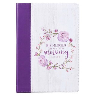 Front cover_Journal Classic White/Purple His Mercies Lam. 3:22-23
