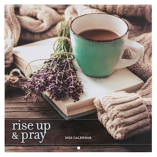 Christian Art Gifts Inspirational 2023 Coffee & Tea Themed 12-Month Wall Calendar for Women & Men: Rise Up & Pray, Encouraging Faith-based Home Decor w/Inspirational Scripture Verses, Large, 10x10