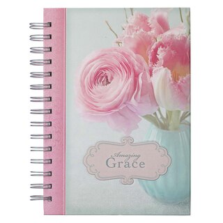 Journal Wirebound Pink/Blue Amazing Grace