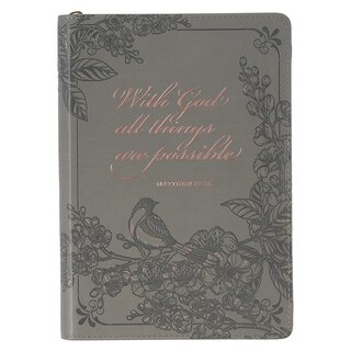 Couverture_Journal Classic Zip Gray With God Matt. 19:26