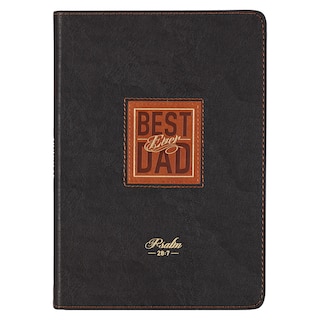 Front cover_Journal Classic Brown/Tan Best Dad Ever Ps. 28:7