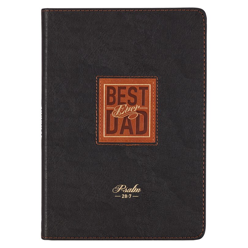 Front cover_Journal Classic Brown/Tan Best Dad Ever Ps. 28:7