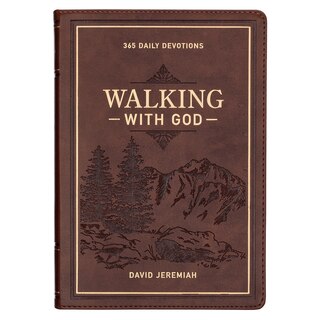 Devotional Walking with God Large Print Faux Leather