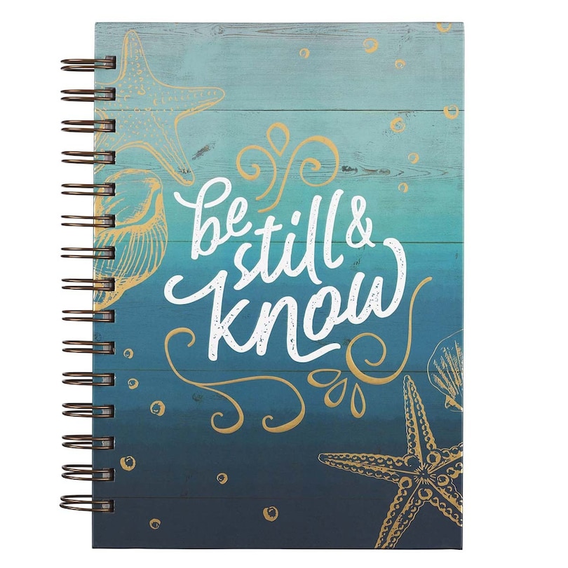 Couverture_Journal Wirebound Teal Coastal Be Still & Know