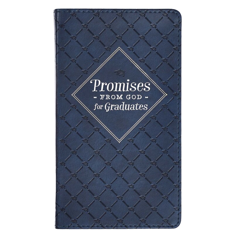 Front cover_Promises From God For Graduates Navy Faux Leather Promise Book