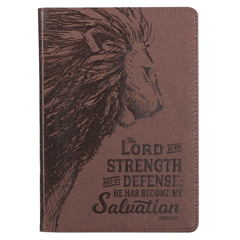 Couverture_Journal Classic Brown My Strength & My Defense Exodus 15:2