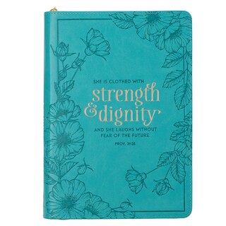 Journal Classic Zip Teal Strength & Dignity Prov. 31:25