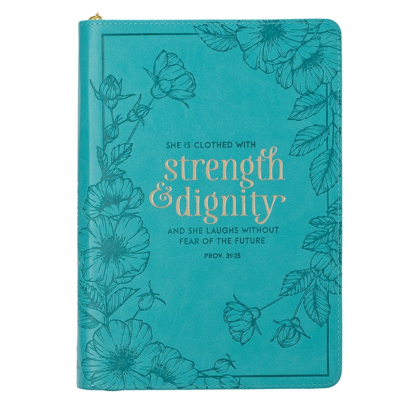 Journal Classic Zip Teal Strength & Dignity Prov. 31:25