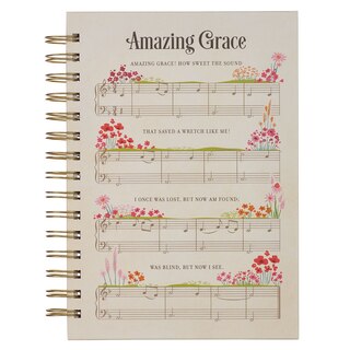 Couverture_Journal Wirebound Cream Music/Floral Amazing Grace