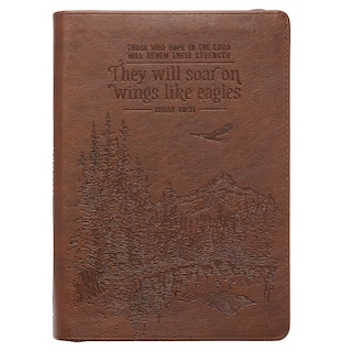 Journal Classic Zip Brown They Will Soar Isa. 40:31