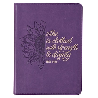 Front cover_Journal Handy Purple Strength & Dignity Prov. 31:25