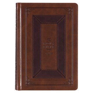 KJV Study Bible Faux Leather HC, Toffee/Burgundy