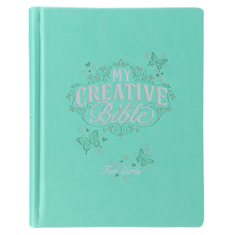 Front cover_ESV My Creative Bible for Girls Faux Leather HC, Teal