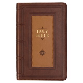 Front cover_KJV Bible Giant Print Standard-size Faux Leather, Saddle Tan/Butterscotch