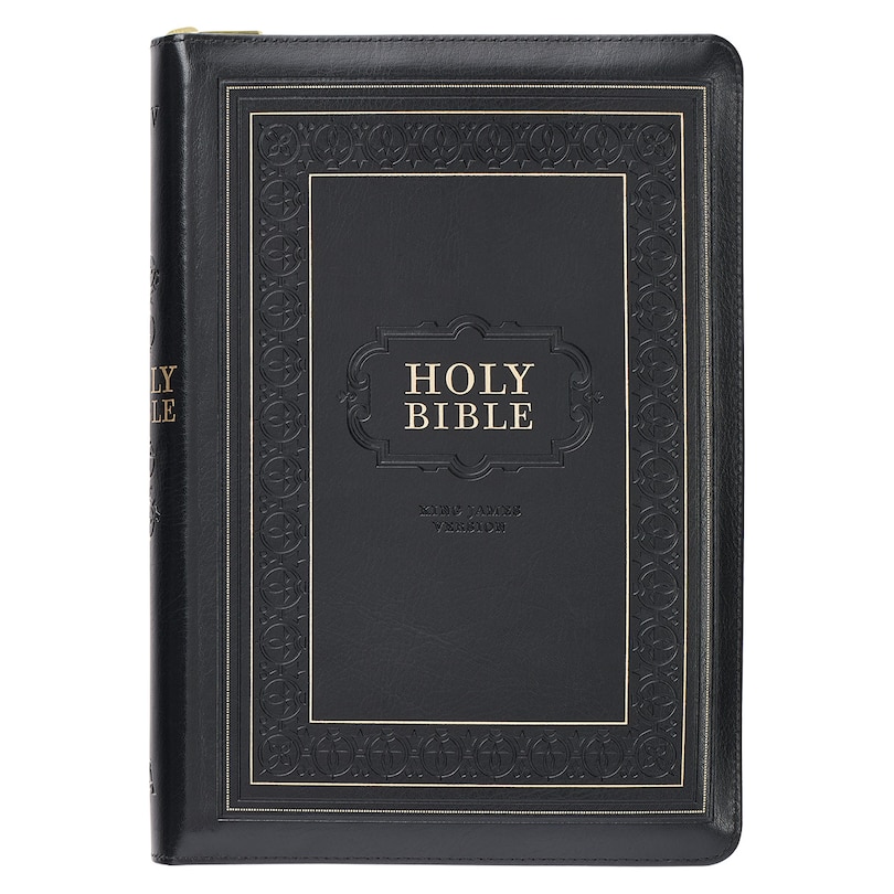 Couverture_KJV Bible Giant Print Full-size Faux Leather, Black w/zipper