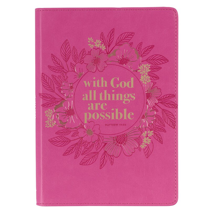 Journal Classic Pink All Things Possible Matt. 19:26