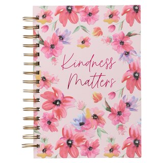 Front cover_Large Hardcover Journal Kindness Matters Inspirational Wire Bound Notebook W/192 Lined Pages [Hardcover] with Love