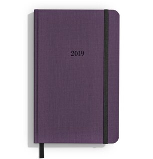 Front cover_Shinola Planner: 2019, 12 Month, Hard Linen, Dark Purple (5.25x8.25)