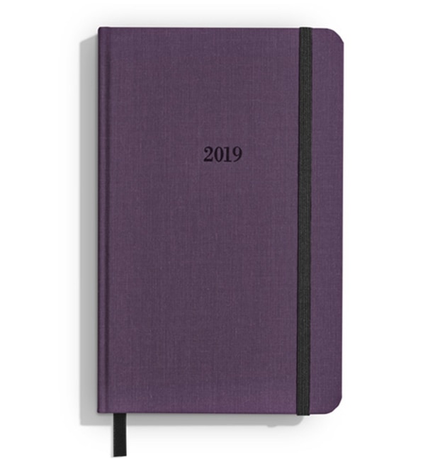 Front cover_Shinola Planner: 2019, 12 Month, Hard Linen, Dark Purple (5.25x8.25)
