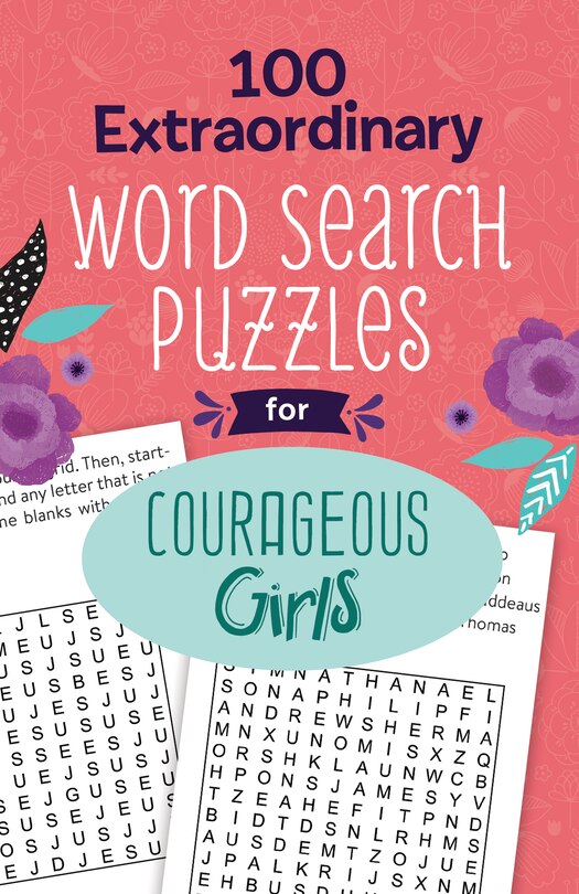 Front cover_100 Extraordinary Word Search Puzzles For Courageous Girls
