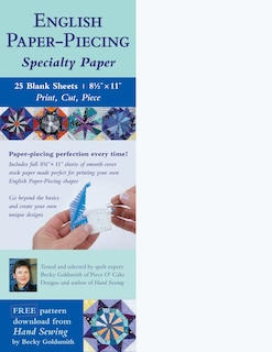 English Paper-piecing Specialty Paper: 25 Blank Sheets, 8.5 X 11; Print, Cut, Piece