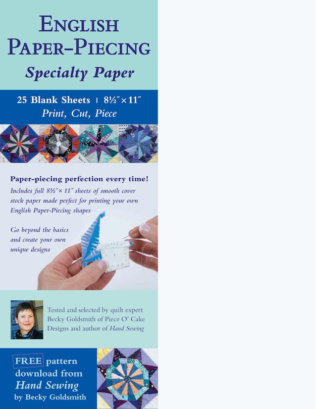 English Paper-piecing Specialty Paper: 25 Blank Sheets, 8.5 X 11; Print, Cut, Piece